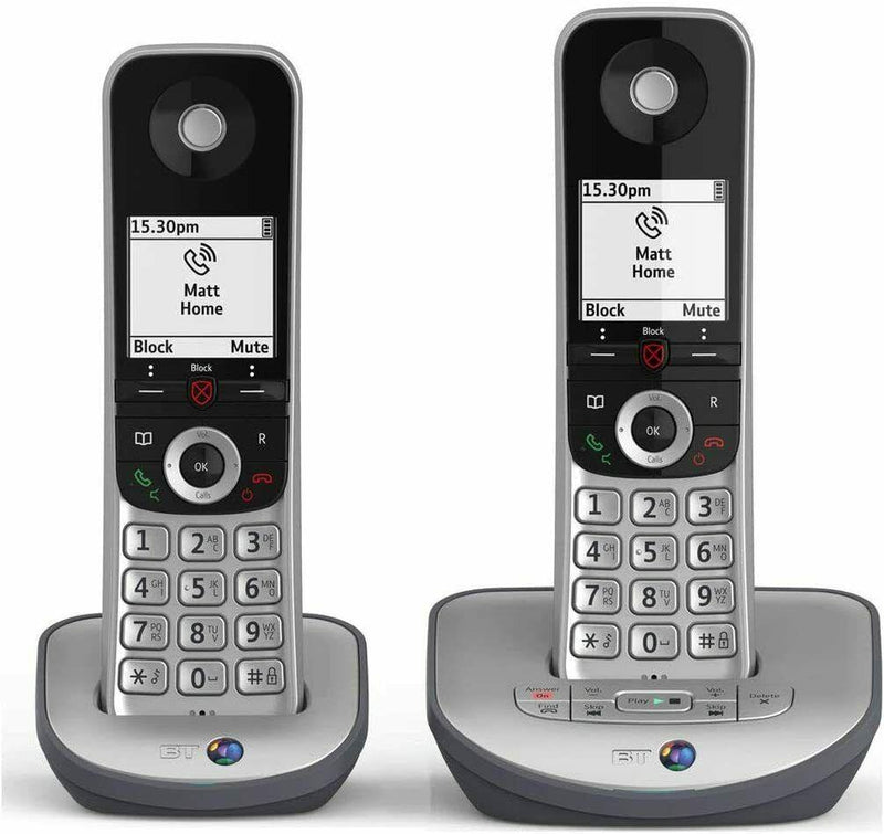 BT Advanced Z Twin Digital Cordless Phone Answering Machine Call Blocker Silver (Refurbished B-Grade)