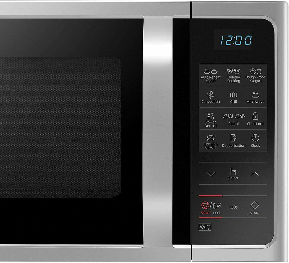 Samsung Convection Microwave Oven 900W Dough Proof/Yogurt 28L MC28H5013AS/EU (Renewed)