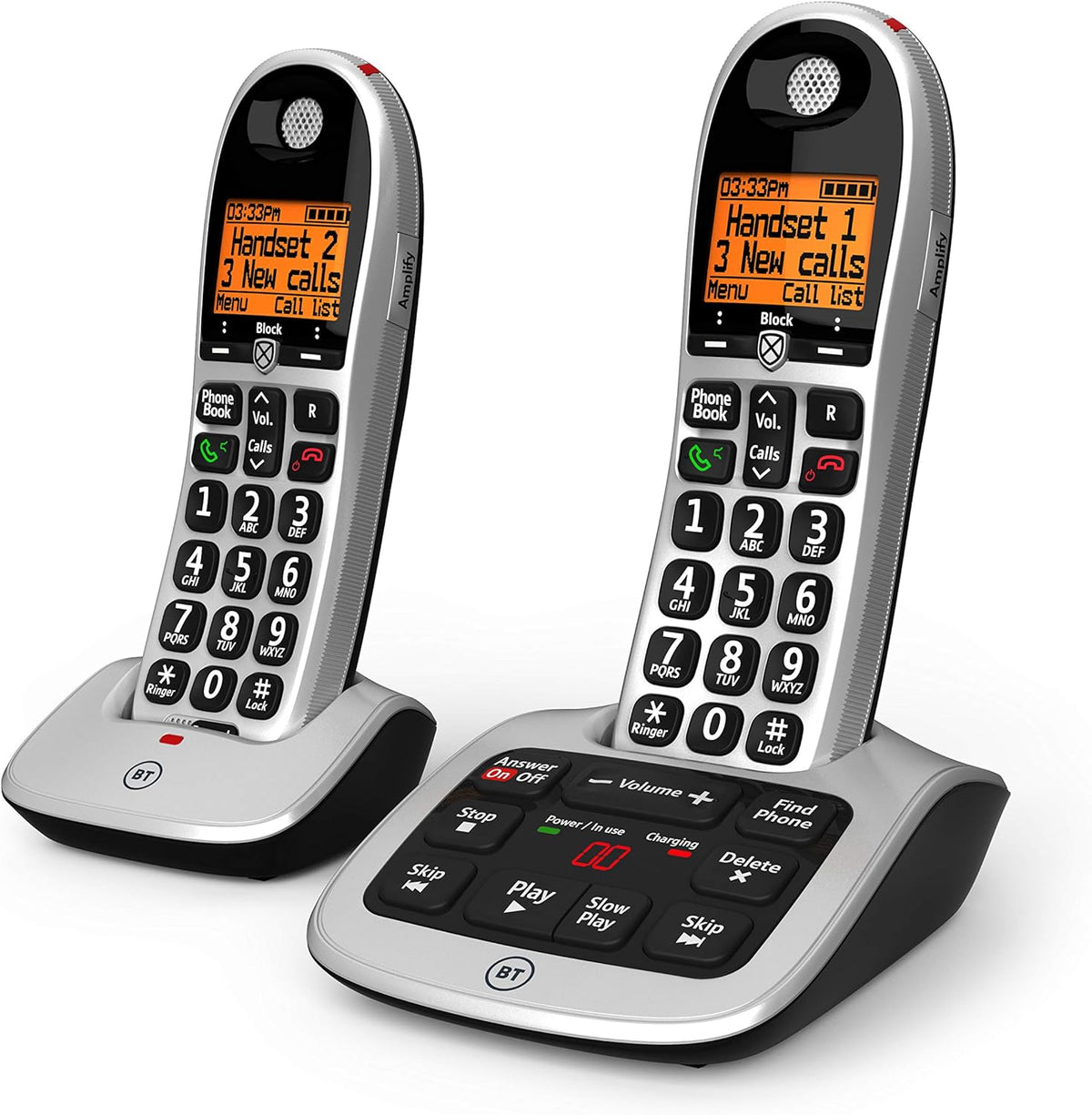 BT 4600 Twin Big Button Digital Cordless Telephones With Advanced Call Blocker (Renewed)