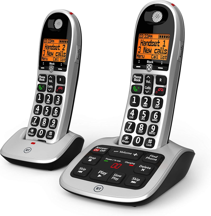 BT 4600 Twin Big Button Digital Cordless Telephones With Advanced Call Blocker (Renewed)