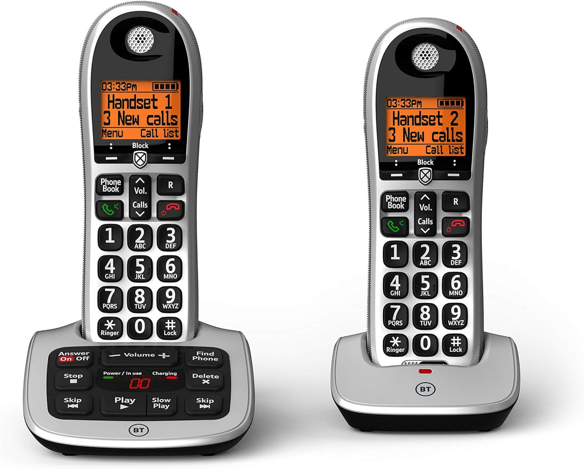 BT 4600 Twin Big Button Digital Cordless Telephones With Advanced Call Blocker (Renewed)