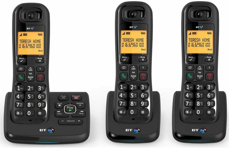 BT XD56 Trio Digital Cordless Phone Answering Machine Nuisance Call Blocker (Refurbished B-Grade)