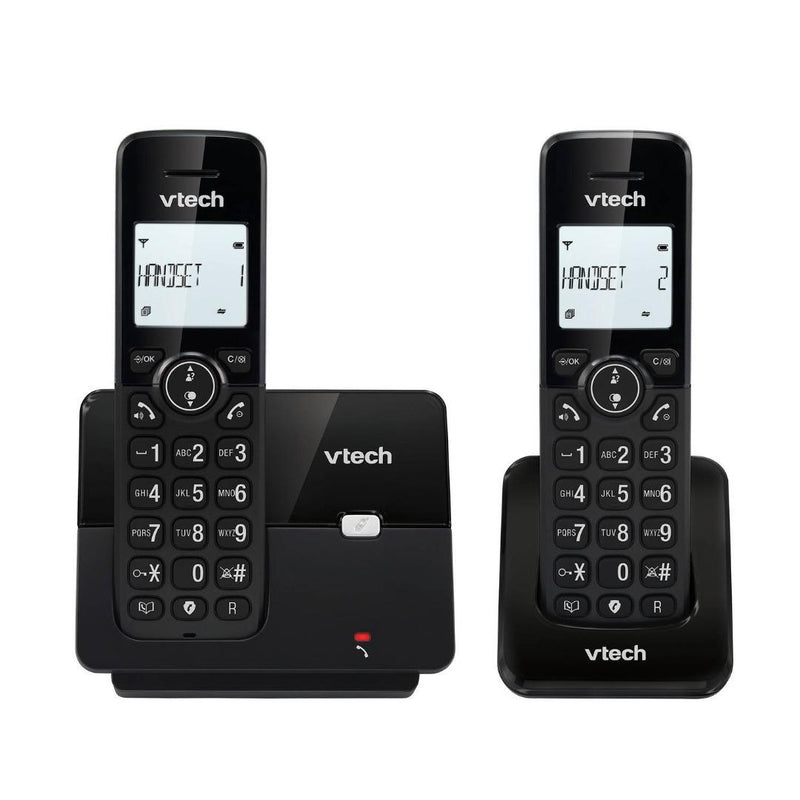 VTech CS2001 Twin Digital Cordless Home Telephone DECT Caller ID Black (Refurbished B-Grade)