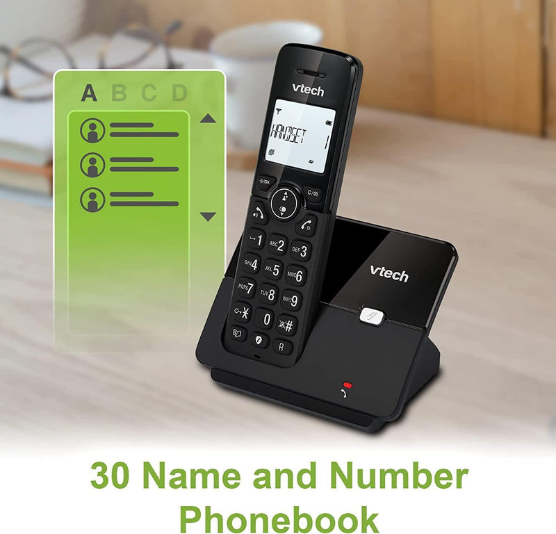 VTech CS2001 Twin Digital Cordless Home Telephone DECT Caller ID Black (Refurbished B-Grade)