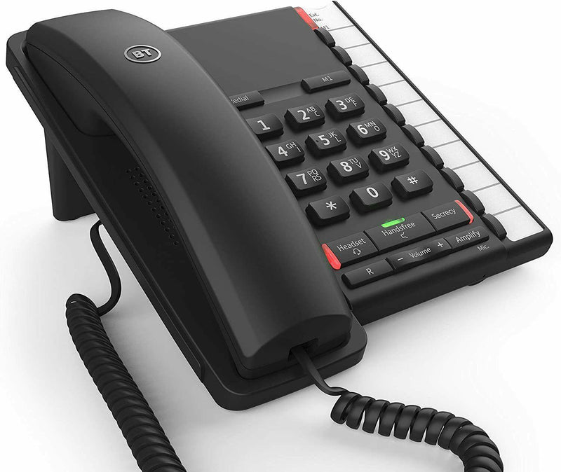 BT Converse 2200 Corded Telephone With Speakerphone Black - 040208 (Refurbished B-Grade)