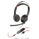 Plantronics Blackwire C5220 Binaural Headset USB Noise Cancelling SoundGuard (Renewed)