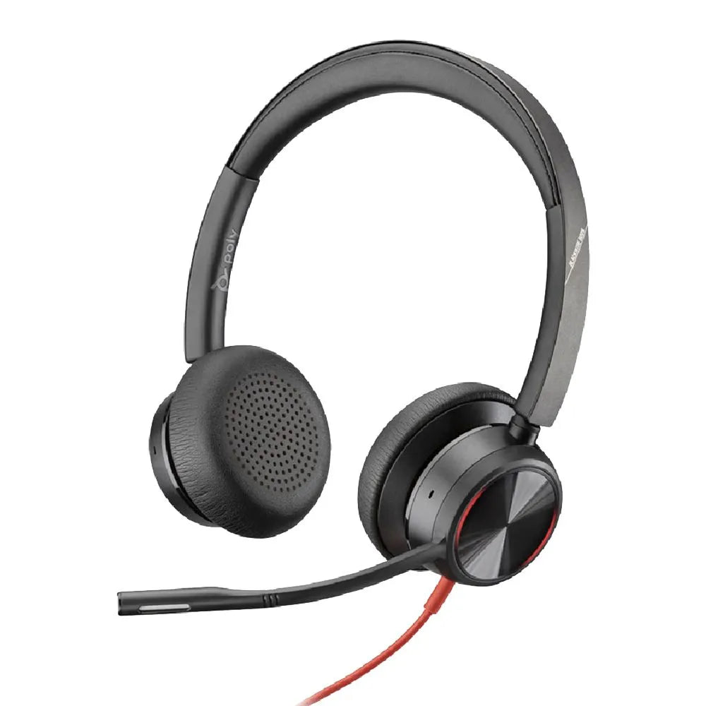 Poly Blackwire 8225 USB-(A&C) Binaural Headset Lightweight Noise Cancelling (New)