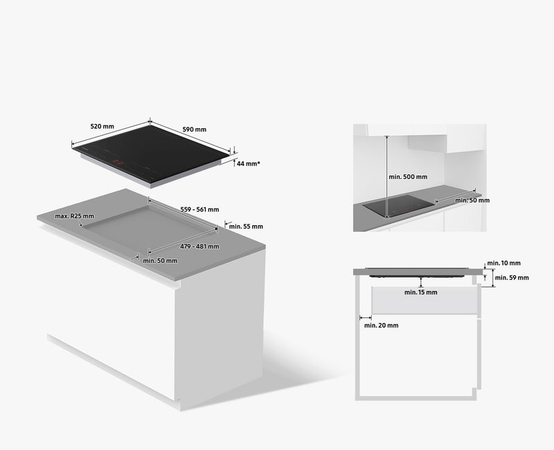 Samsung Induction Smart Hob Slim Fit Dual Flex Zone SmartThings NZ64B5066KK/U1 (New)