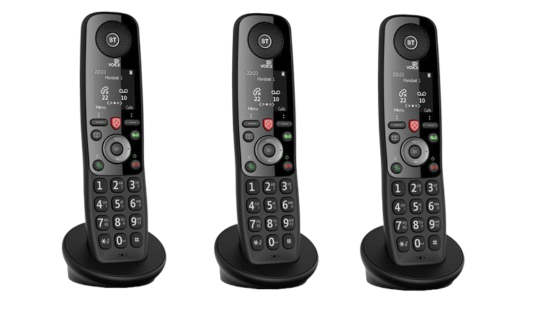BT Digital Voice Essential Trio Cordless Phone HD Voice Multi Call (Renewed)