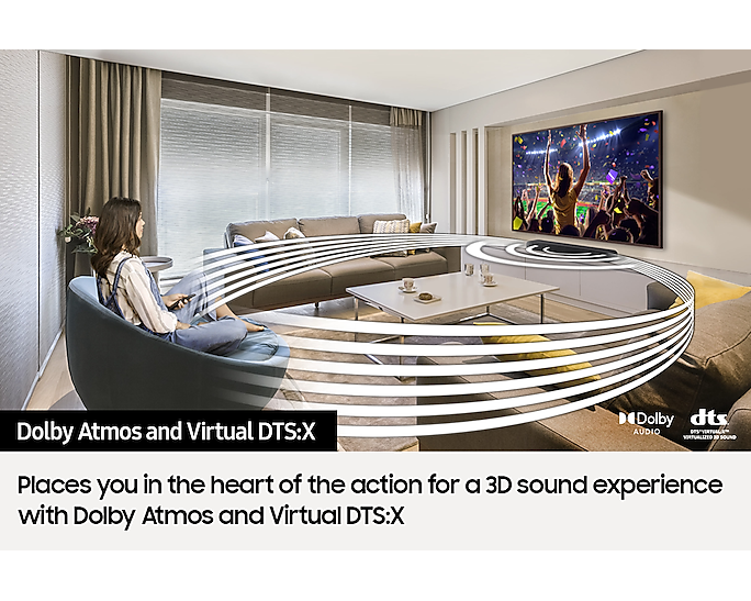 Samsung 3.0Ch All-in-one Soundbar S50B Lifestyle With Virtual DTS:X HW-S50B/XU (New)