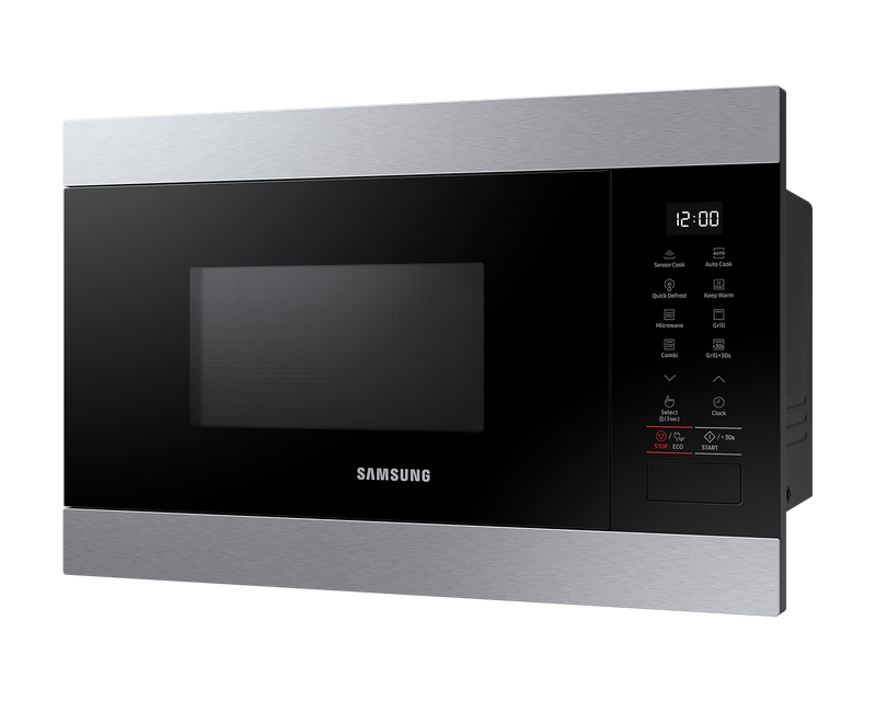 Samsung 22L Built-In Microwave Grill 850W Smart Humidity Sensor MG22M8274AT/E3 (Renewed)