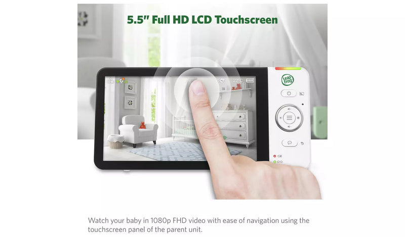 LeapFrog LF2936HD 5.5'' Remote Access Touch 1080p Smart Video Baby Monitor (Renewed)