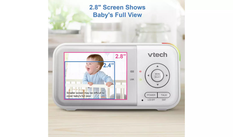 VTech VM3263 2.8'' Video Baby Monitor With Night Light Pan & Tilt (Renewed)