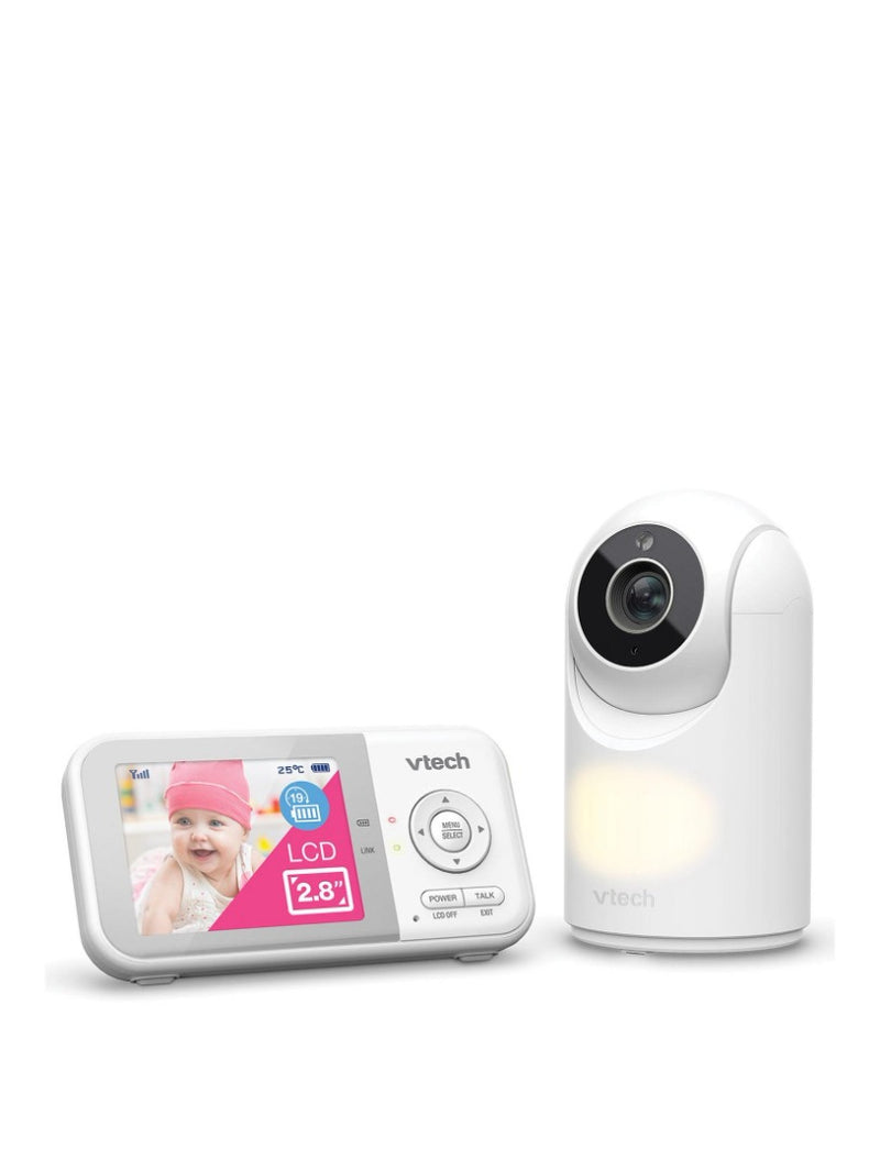 VTech VM3263 2.8'' Video Baby Monitor With Night Light Pan & Tilt (Renewed)