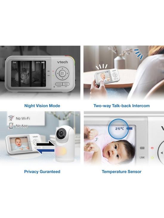 VTech VM3263 2.8'' Video Baby Monitor With Night Light Pan & Tilt (Renewed)