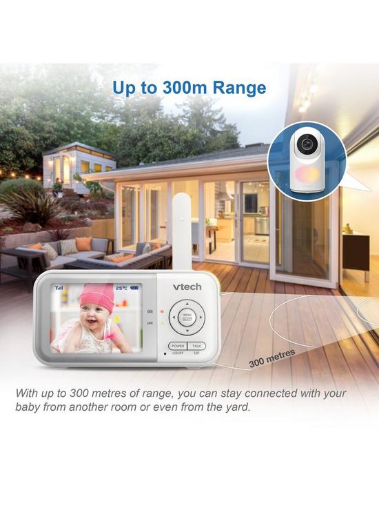 VTech VM3263 2.8'' Video Baby Monitor With Night Light Pan & Tilt (Renewed)