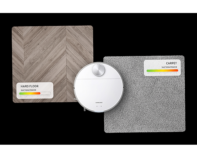 Samsung Robot Vacuum Jet Bot+ With Built-In Clean Station White VR30T85513W/EU (New)