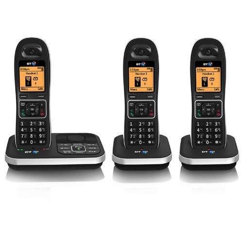 BT Digital Cordless Phone 7610 Trio Answering Machine Nuisance Call Blocking (Renewed)