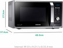 Samsung Solo Microwave Oven 800W With Healthy Cooking 23L MS23F301TAS/EU (New)