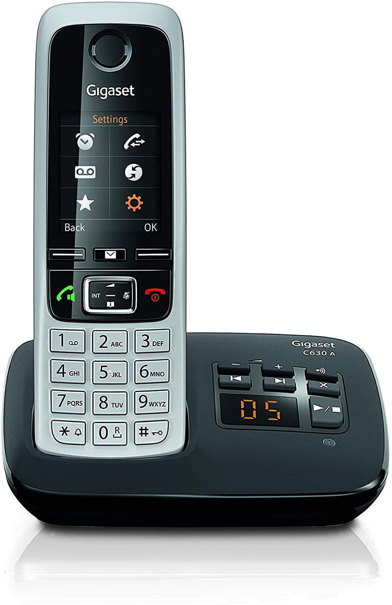 Gigaset C630A Single DECT Cordless Phone With Answering Machine (Renewed)