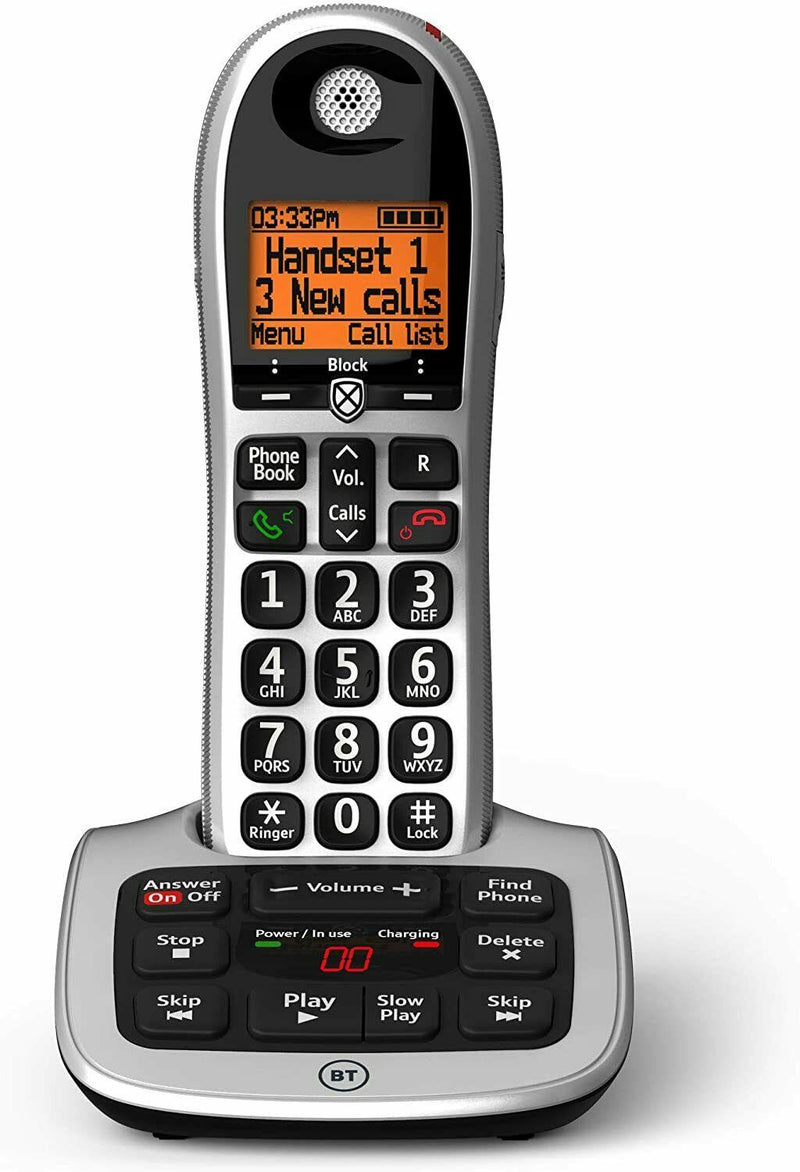 BT 4600 Digital Cordless Phone Big Button Advanced Call Blocker Answer Machine (New)