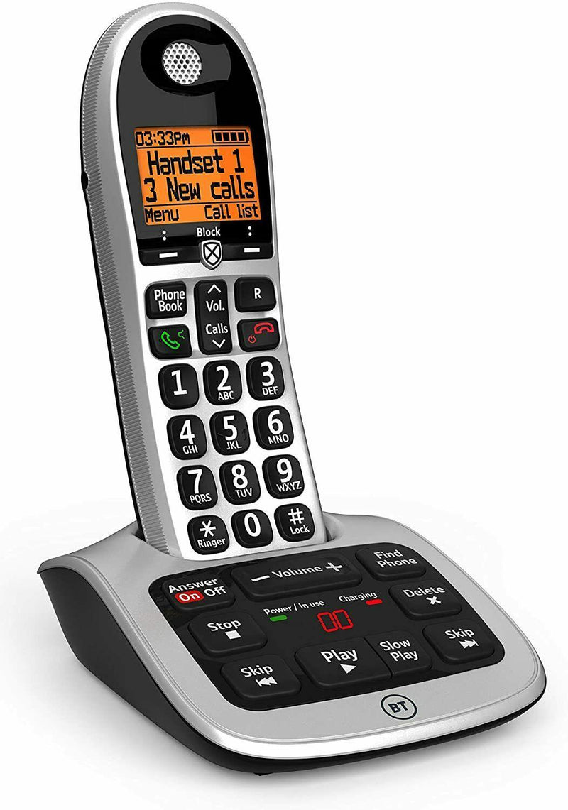 BT 4600 Digital Cordless Phone Big Button Advanced Call Blocker Answer Machine (New)