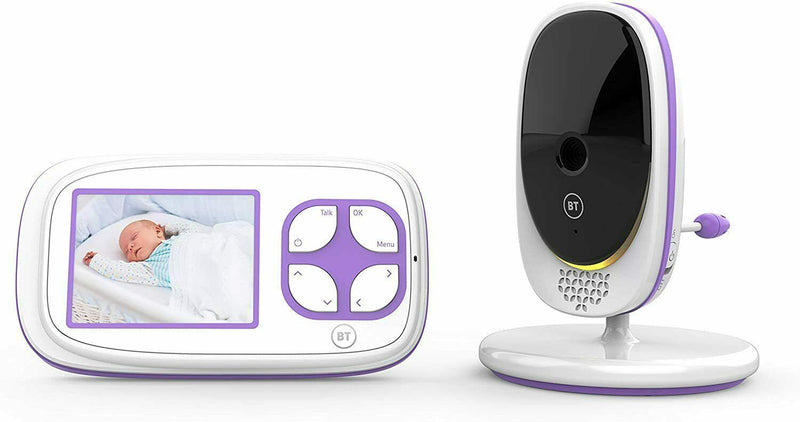 BT Video Baby Monitor 3000 2.8'' Night Vision Lullabies Low Battery Alert (Renewed)