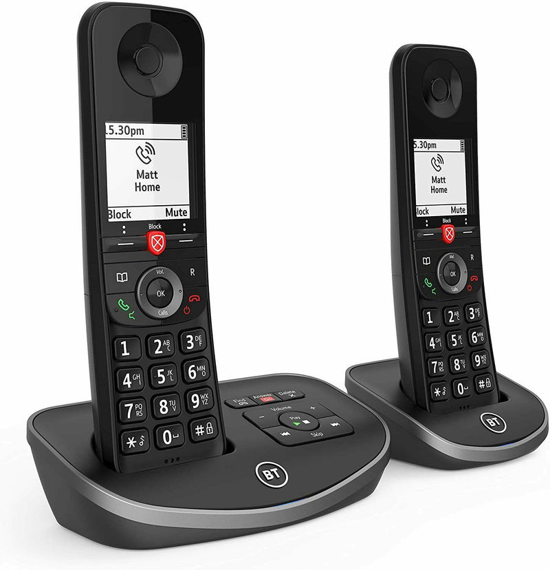 BT Advanced Twin Digital Cordless Phone Nuisance Call Blocker Answering Machine (New)