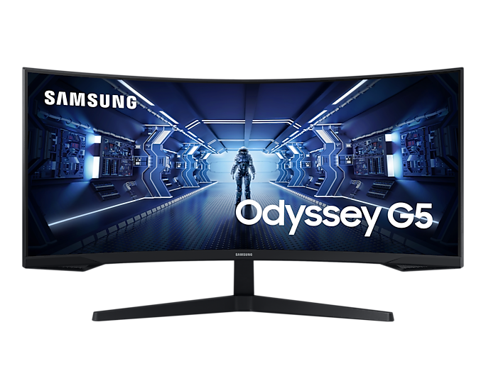 Samsung LC34G55TWWUXEN 34'' Odyssey G5 WQHD Gaming Monitor 1000R Curved Screen (Renewed)