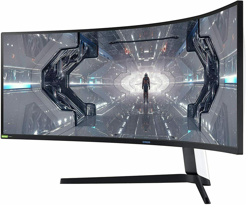 Samsung 49 Inch Odyssey G9 Curved QLED Dual-QHD 32:9 Gaming Monitor Black White (New)