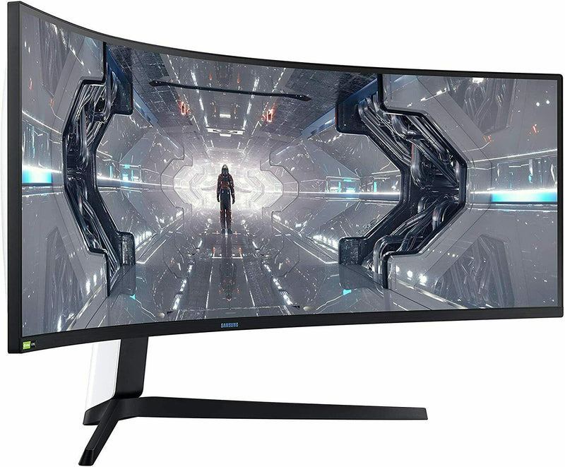 Samsung 49 Inch Odyssey G9 Curved QLED Dual-QHD 32:9 Gaming Monitor Black White (New)
