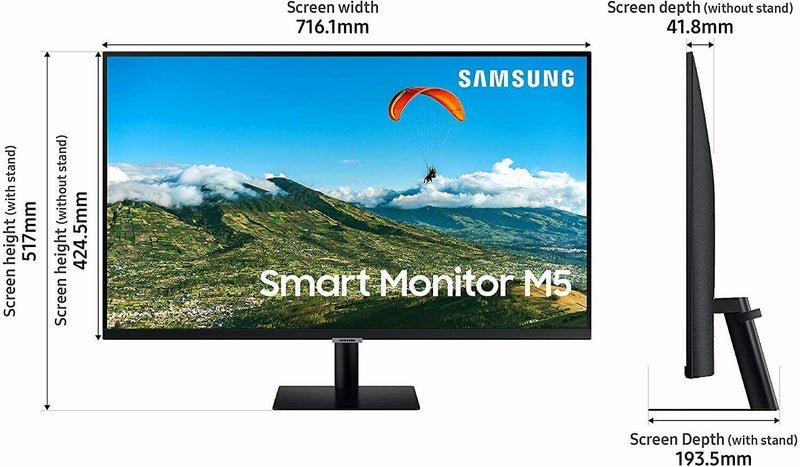 Samsung LS32AM500NUXEN 32'' Full HD Smart Monitor With Speakers And Remote (Renewed)