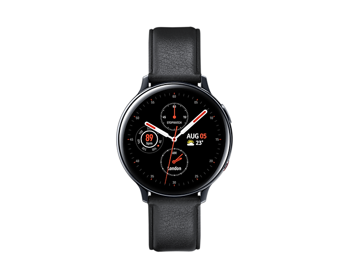 Samsung SM-R835FSKABTU Galaxy Watch Active2 LTE Wi-Fi Black Stainless Steel 40mm (Renewed)