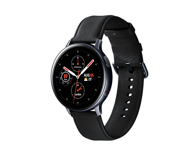 Samsung SM-R835FSKABTU Galaxy Watch Active2 LTE Wi-Fi Black Stainless Steel 40mm (Renewed)