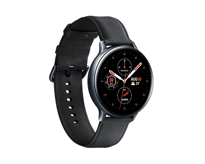 Samsung SM-R835FSKABTU Galaxy Watch Active2 LTE Wi-Fi Black Stainless Steel 40mm (Renewed)