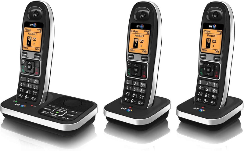 BT Digital Cordless Phone 7610 Trio Answering Machine Nuisance Call Blocking (New)