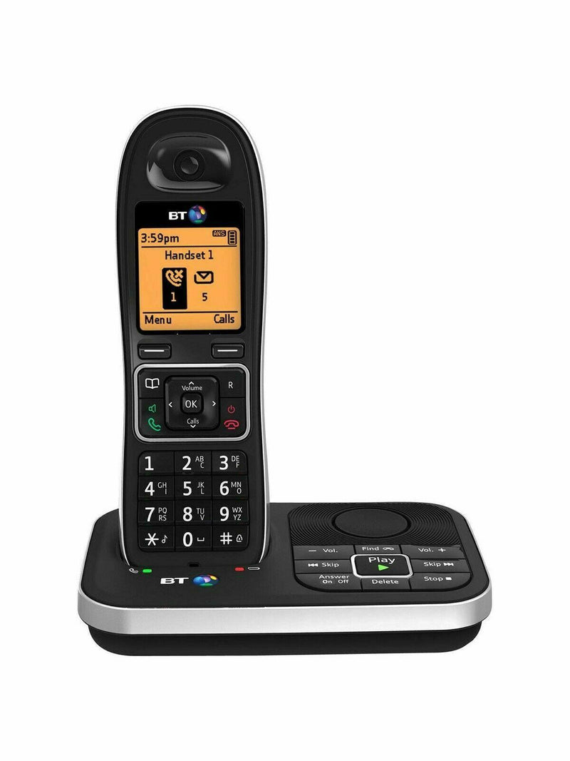 BT 7610 Single Cordless Phone With Answering Machine Hands Free Functionality (New)