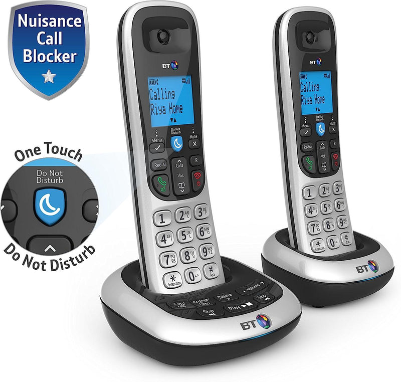 BT 2700 Twin Digital Cordless Home Phone Nuisance Call Blocker Speakerphone (New)