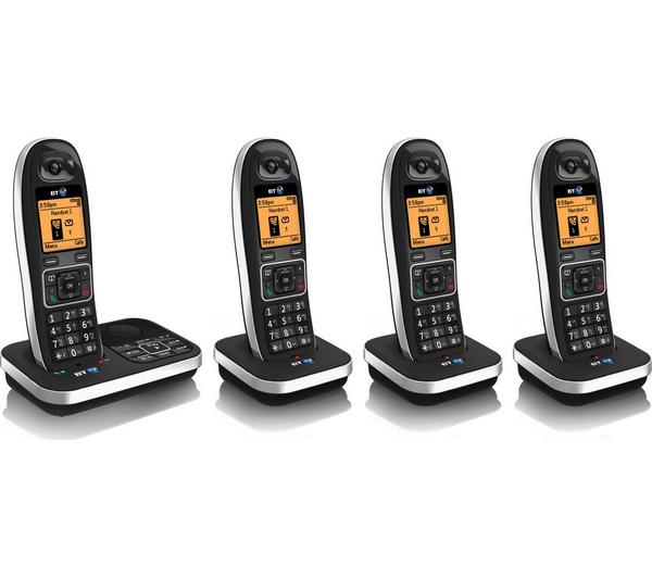BT Digital Cordless Phone 7610 Quad Answering Machine Nuisance Call Blocking (New)