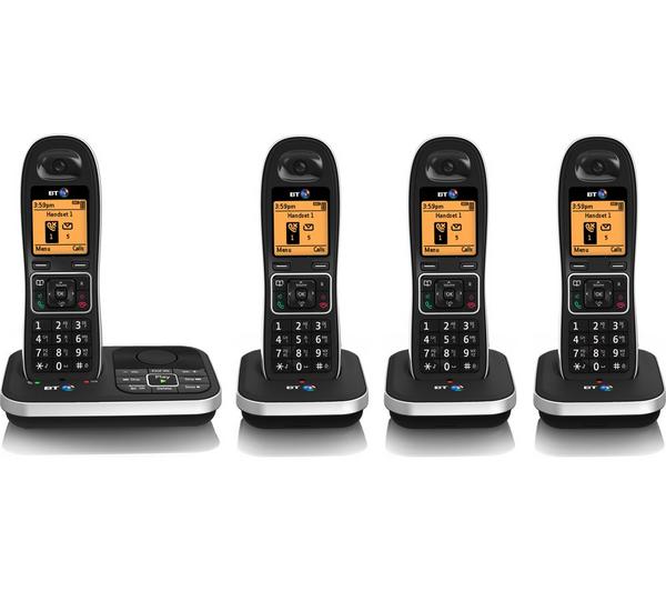 BT Digital Cordless Phone 7610 Quad Answering Machine Nuisance Call Blocking (Renewed)