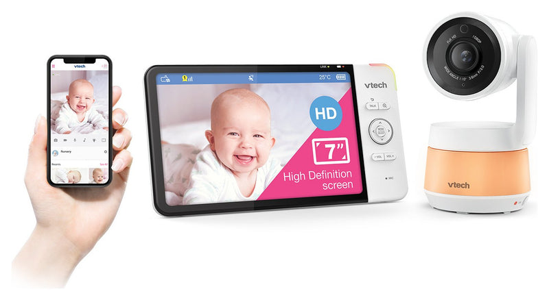 VTech Smart Video Baby Monitor RM7767HD Multi Colour Night Light With 7'' Display (Renewed)