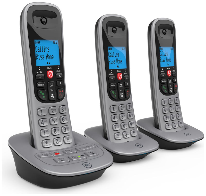 BT 7660 Trio Digital Cordless Phone With Call Blocking & Answering Machine (New)