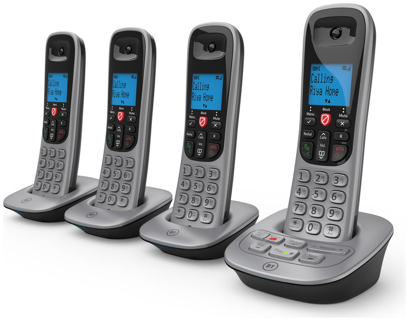 BT 7660 Quad Digital Cordless Phone With Call Blocking & Answering Machine (New)