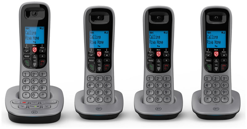 BT 7660 Quad Digital Cordless Phone With Call Blocking & Answering Machine (New)