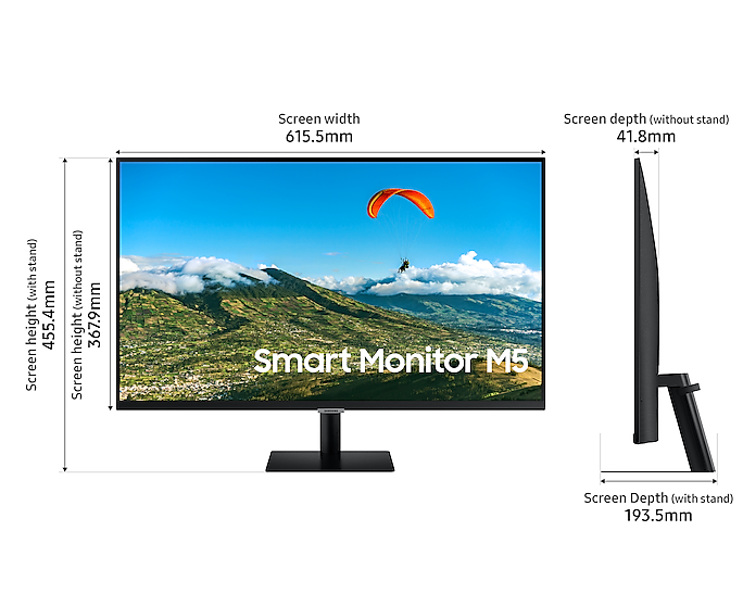 Samsung LS32AM500NRXXU 32'' M50A Full HD Smart Monitor With Speakers & Remote (New)