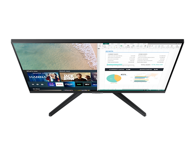 Samsung 24'' Smart Monitor M50A Full HD With Speakers & Remote LS24AM506NUXXU (Renewed)