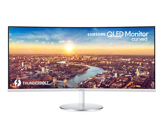 Samsung 34'' LC34J791WTRXXU UWQHD Thunderbolt 3 Curved Monitor With Speakers (New / Open Box)