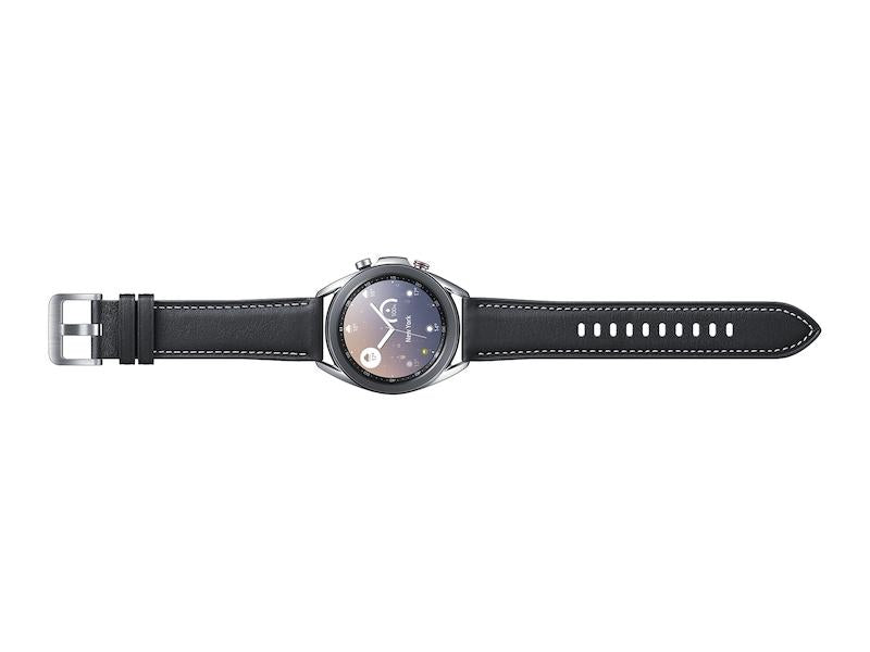 Samsung SM-R850NZSAEUA Galaxy Watch 3 Bluetooth Mystic Silver 41mm Leather Band (Renewed)