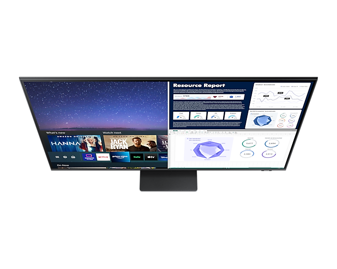 Samsung 43'' LS43AM700UUXXU M70A UHD USB-C Smart Monitor With Speakers & Remote (Renewed)