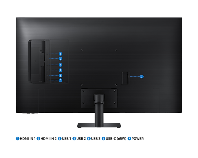 Samsung 43'' LS43AM700UUXXU M70A UHD USB-C Smart Monitor With Speakers & Remote (Renewed)